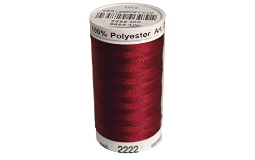 Mettler A2596-2222 Nähen und Stickerei Gewind, Polyester, 2222 Rot/Rosa, 800 m von Mettler