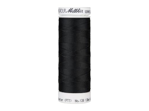 Mettler SERAFLEX elastischer Nähfaden 130 m Schwarz Polyester Garn von Mettler