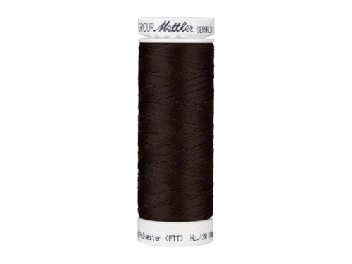 Mettler SERAFLEX elastischer Nähfaden 130 m Polyester dunkelbraun Fb. 0428 von Mettler