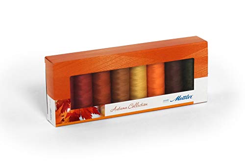 Mettler SERALON Autumn-Kit 8er Nähgarnbox: Universalgarn Zum Nähen oder Sticken – 100% Polyester – SE8 Autumn-Kit - 8 x 200 m, herbstfarben von Mettler