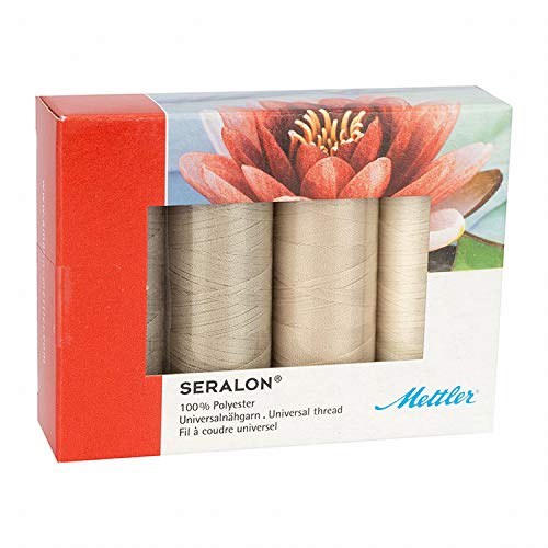 Mettler Seralon No.100 200M Beige Gewinde Kit - 4 Spulen von Mettler