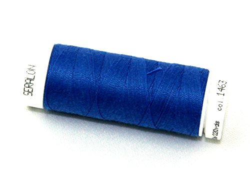 Mettler-Seralon Polyester Allgemeine Nähgarn 200 m 200 m 1463 blau – PRO Spule + Gratis Minerva Crafts Craft Guide von Mettler