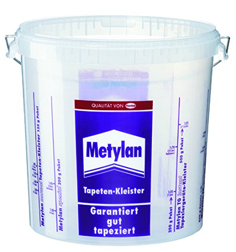 Metylan Anrühreimer mit Deckel, zum Anrühren von Metylan Tapetenkleister, mit Skalierung, aus hochwertigem Kunststoff, 1 Stück von Metylan