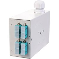 Metz Connect OpDAT REG K splice 4xSC-D (aqua), OM3,mit Crimpsplicehalter LWL-Spleißbox von Metz Connect