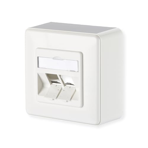Metz Connect 1309150002-E Modul Anschlussdose AP 2Port unbest ws Reinweiß (Ral 9010) von METZ CONNECT