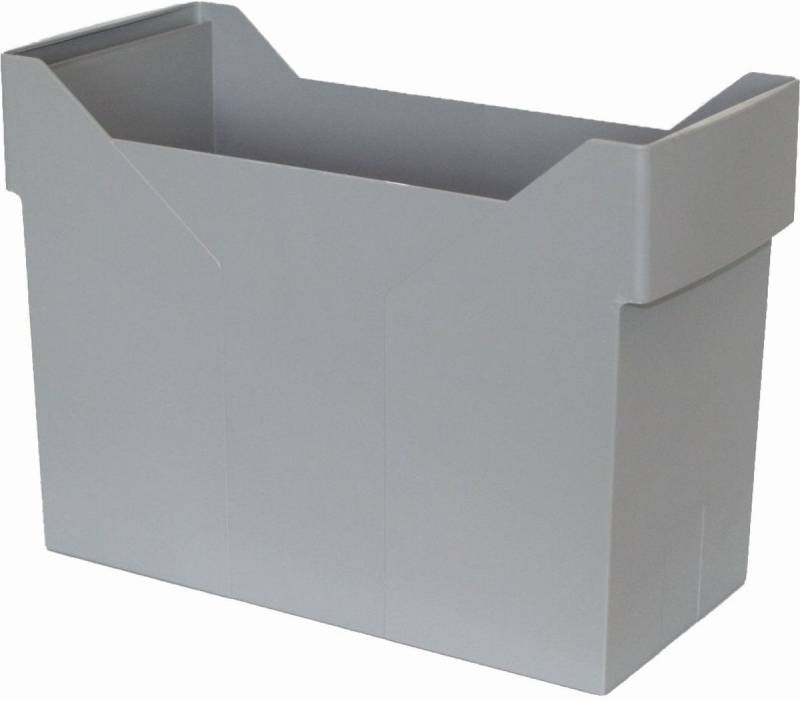 Metzger & Mendle Aufbewahrungsbox Akten-Boy La Prima A4 RC-Kunststoff grau leer von Metzger & Mendle