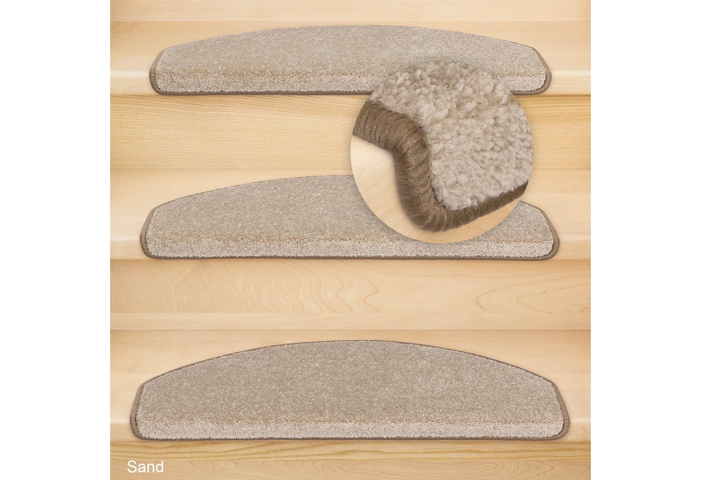 Metzker® Stufenmatte Stufenmatte Fuerth Halbrund Sand 1 Stück, halbrund, Höhe: 9 mm von Metzker®