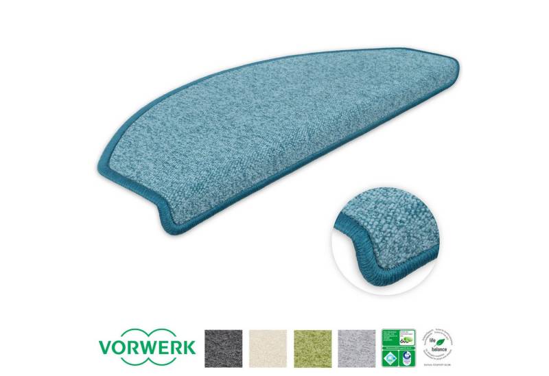 Metzker® Stufenmatte Vorwerk Durango Halbrund 1 Stück, Halbrund, Höhe: 8 mm, 1 Stück - Dunkelgrau von Metzker®