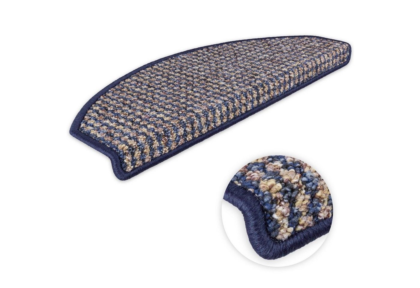 Metzker® Stufenmatte Stufenmatten Gera Halbrund Blau 20 Stück, halbrund, Höhe: 7 mm, 20 Stück im Set - Blau von Metzker®