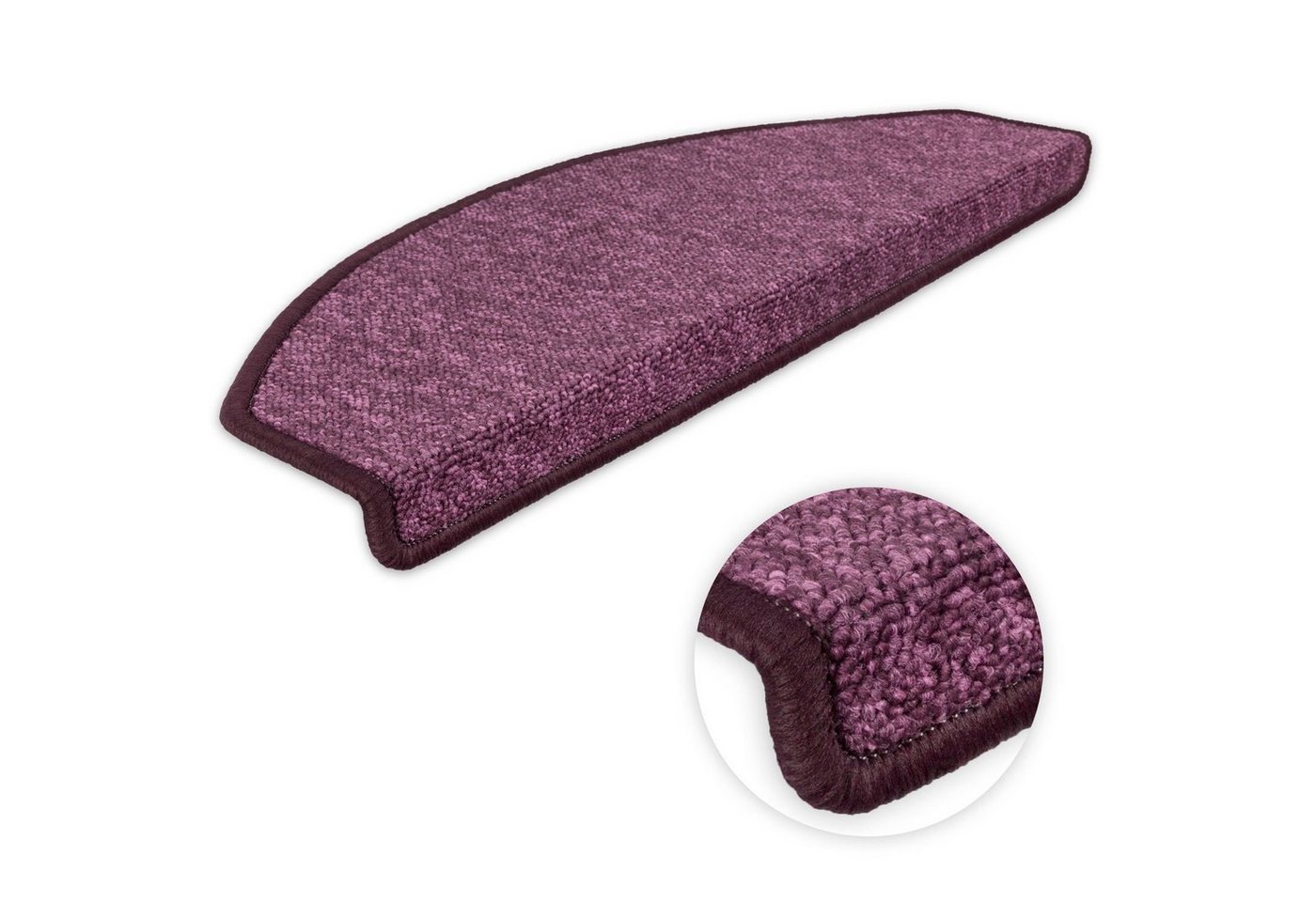 Stufenmatte Stufenmatten Imago Halbrund Aubergine 14 Stück, Metzker®, halbrund, Höhe: 5 mm, 14 Stück im Set - Aubergine von Metzker®