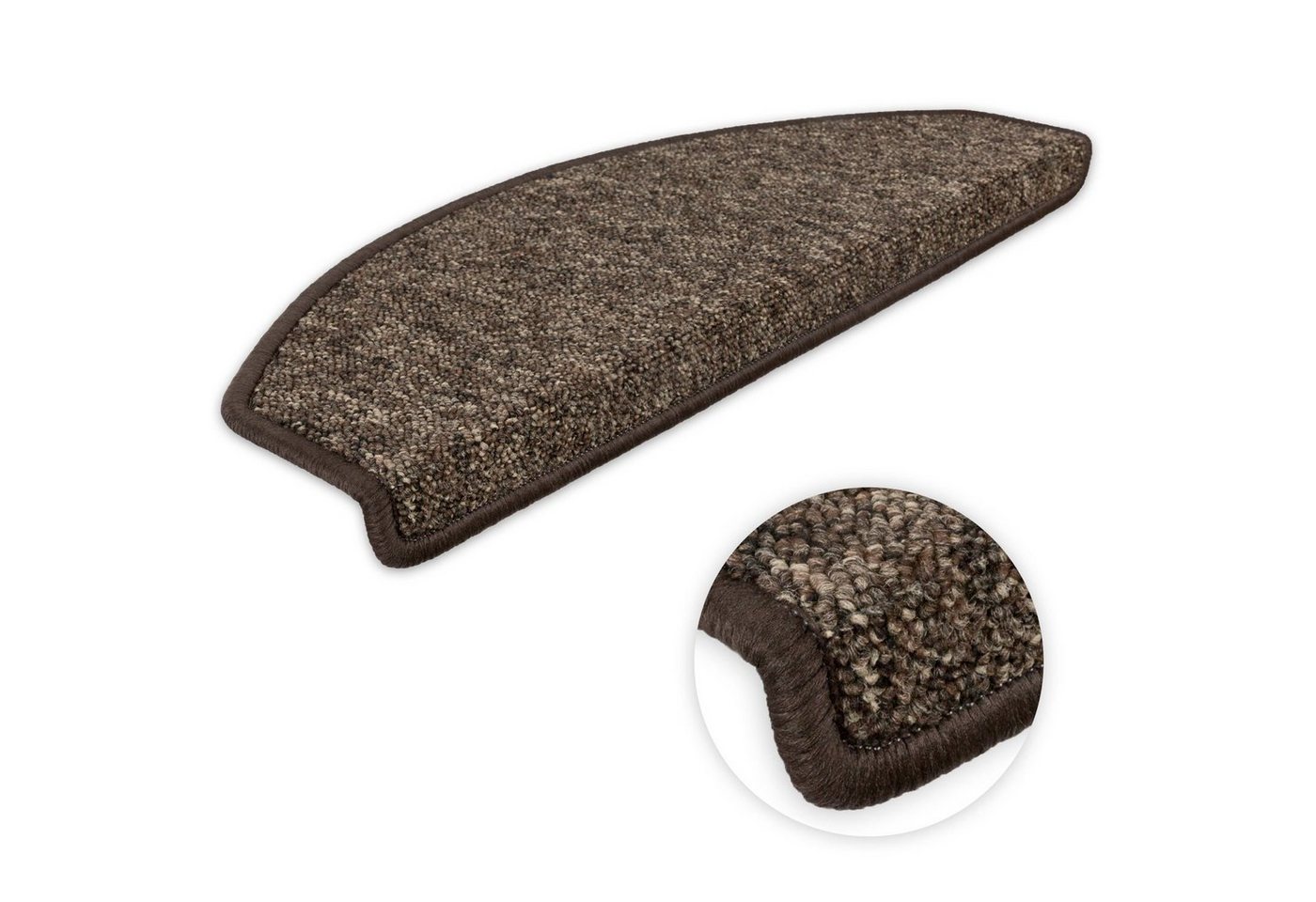 Metzker® Stufenmatte Stufenmatten Imago Halbrund in versch. Sparset's, halbrund, Höhe: 5 mm, 18 Stück im Set - Kaffeebraun von Metzker®
