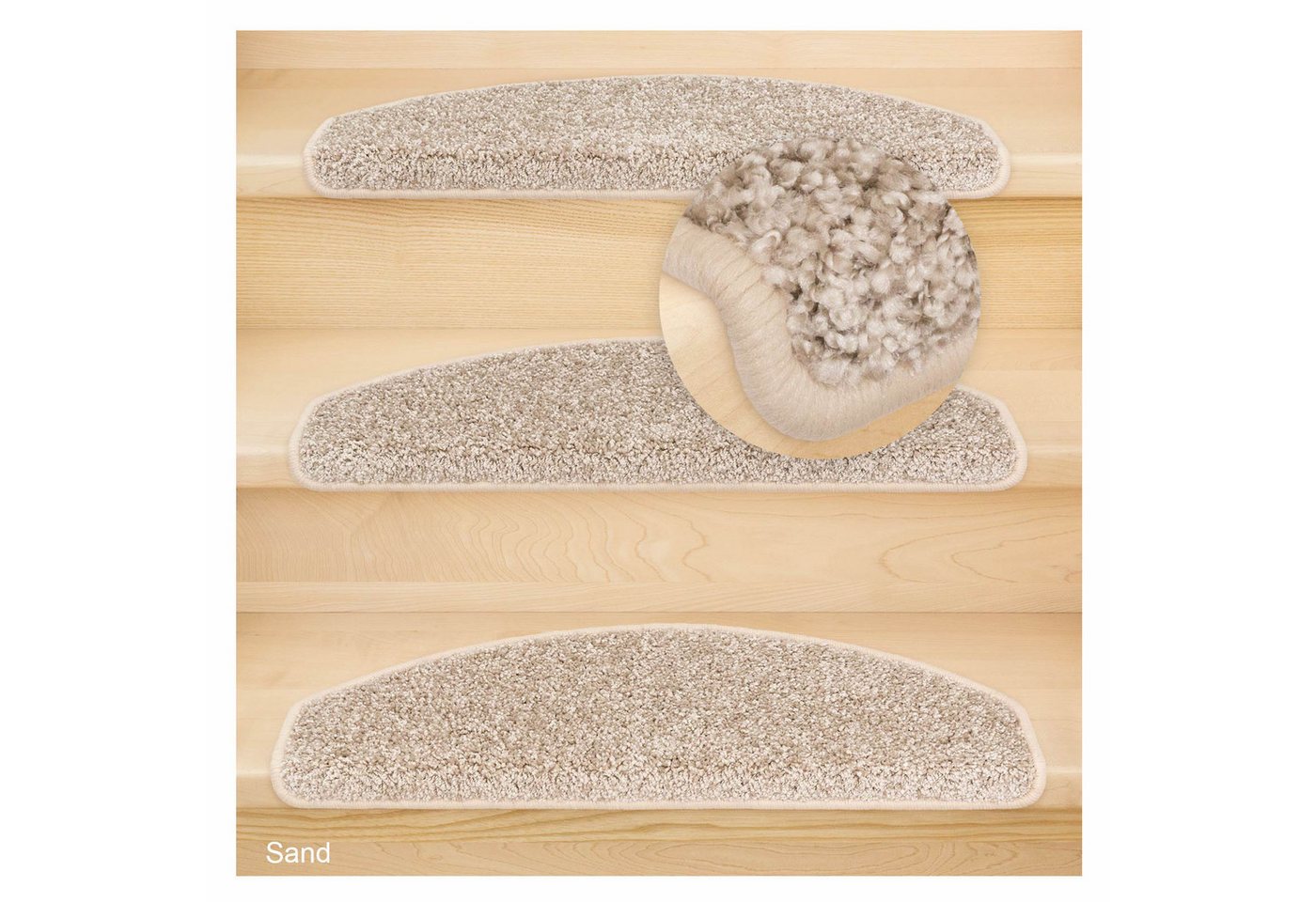 Stufenmatte Stufenmatten Marseille Halbrund Sand 14 Stück, Metzker®, halbrund, Höhe: 13 mm, 14 Stück im Set - Sand von Metzker®