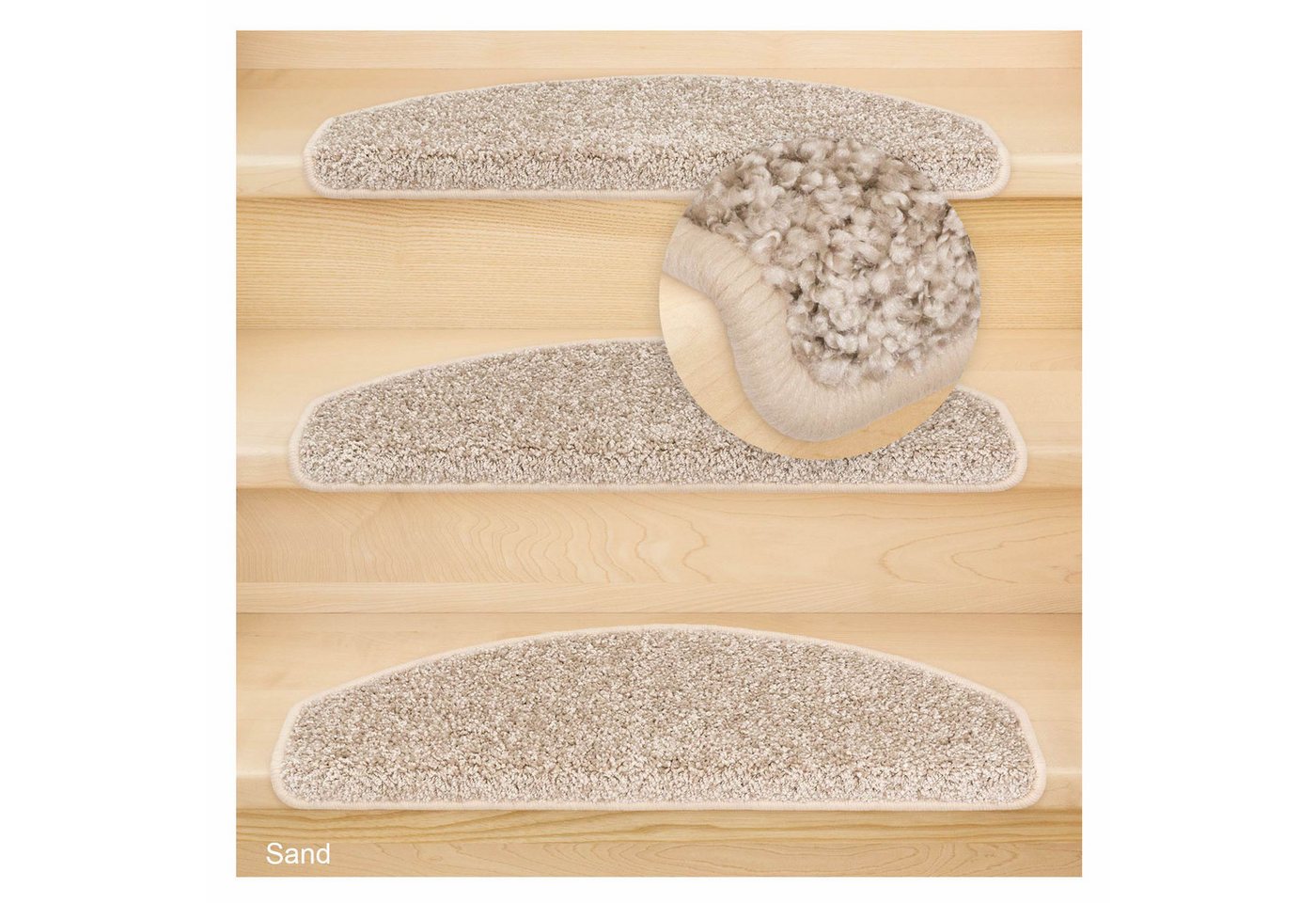 Stufenmatte Stufenmatten Marseille Halbrund Sand 20 Stück, Metzker®, halbrund, Höhe: 13 mm, 20 Stück im Set - Sand von Metzker®