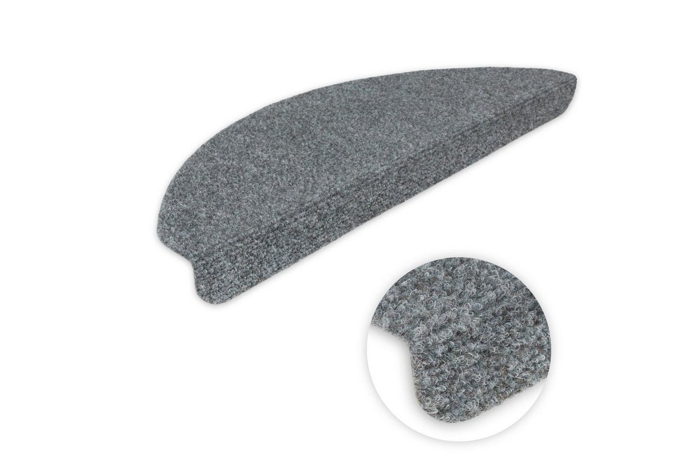 Stufenmatte Stufenmatten Ramon MW Halbrund Grau 15 Stück, Metzker®, halbrund, Höhe: 2 mm, 15 Stück im Set - Grau von Metzker®