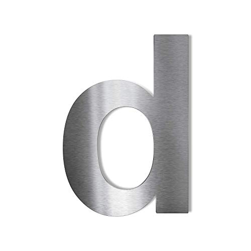 Metzler® Hausnummer Edelstahl selbstklebend mit modernem Design und 3D-Optik Silber Edelstahl 75mm Arial wetterfest pflegeleicht einfache Montage für außen haustauglich langlebig von Metzler-Trade