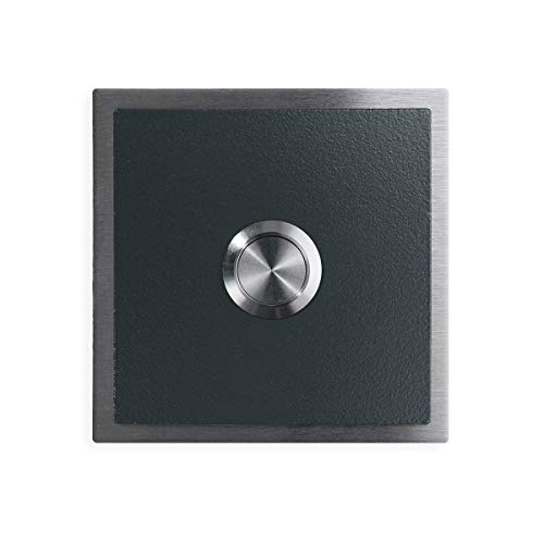 Metzler® Türklingel Edelstahl mit modernem Klingeltaster und Lasergravur-Option RAL 7016 Anthrazit witterungsbeständig IP67 80x80 mm Aufputz Familienhaus Design-Türklingel Metzler® Türklingel Edelstahl mit modernem Klingeltaster und Lasergravur-Option RAL 7016 Anthrazit witterungsbeständig IP67 80x80 mm Aufputz Familienhaus Design-Türklingel von Metzler-Trade
