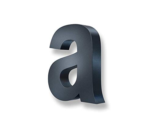 Metzler 3D Hausnummer in Anthrazit aus Stahl - Hausnummer mit Pulverbeschichtung in Feinstruktur 7016 Anthrazitgrau matt - Höhe 20cm / Tiefe 3,5 cm - inkl. Montagematerial - Buchstabe a Metzler 3D Hausnummer in Anthrazit aus Stahl - Hausnummer mit Pulverbeschichtung in Feinstruktur 7016 Anthrazitgrau matt - Höhe 20cm / Tiefe 3,5 cm - inkl. Montagematerial - Buchstabe a von Metzler