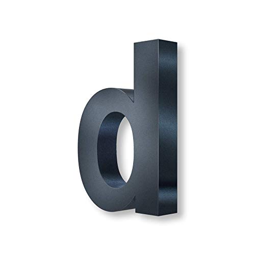 Metzler 3D Hausnummer in Anthrazit aus Stahl - Hausnummer mit Pulverbeschichtung in Feinstruktur 7016 Anthrazitgrau matt - Höhe 20cm / Tiefe 3,5 cm - inkl. Montagematerial - Buchstabe d Metzler 3D Hausnummer in Anthrazit aus Stahl - Hausnummer mit Pulverbeschichtung in Feinstruktur 7016 Anthrazitgrau matt - Höhe 20cm / Tiefe 3,5 cm - inkl. Montagematerial - Buchstabe d von Metzler