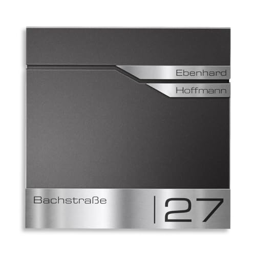 Metzler Briefkasten Eisenglimmer 2 Parteien mit Zeitungsfach und Hausnummer – Wandbriefkasten mit Zwei Namensschildern personalisiert Laser Gravur – Postkasten wasserdicht & rostfrei | Albrecht Metzler Briefkasten Eisenglimmer 2 Parteien mit Zeitungsfach und Hausnummer – Wandbriefkasten mit Zwei Namensschildern personalisiert Laser Gravur – Postkasten wasserdicht & rostfrei | Albrecht von Metzler