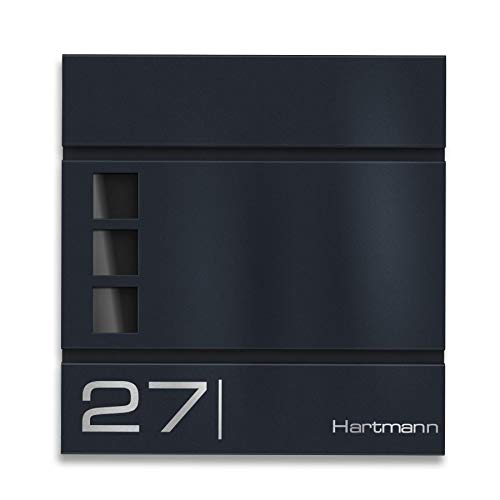 Metzler Briefkasten in Anthrazit RAL 7016 Cube - Name & Hausnummer als Lasergravur - Design Wandbriefkasten inkl. Zeitungsfach - Briefkasten mit Fenster - Größe: 37 x 37 x 10,5 cm Metzler Briefkasten in Anthrazit RAL 7016 Cube - Name & Hausnummer als Lasergravur - Design Wandbriefkasten inkl. Zeitungsfach - Briefkasten mit Fenster - Größe: 37 x 37 x 10,5 cm von Metzler