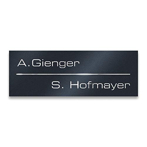 Metzler® Briefkastenschild aus V2A Edelstahl 85 x 30 mm, pulverbeschichtet Anthrazit RAL7016 matt, witterungsbeständig, lasergraviert, selbstklebend oder mit Bohrungen, langlebig, korrosionsbeständig, Metzler® Briefkastenschild aus V2A Edelstahl 85 x 30 mm, pulverbeschichtet Anthrazit RAL7016 matt, witterungsbeständig, lasergraviert, selbstklebend oder mit Bohrungen, langlebig, korrosionsbeständig, von Metzler