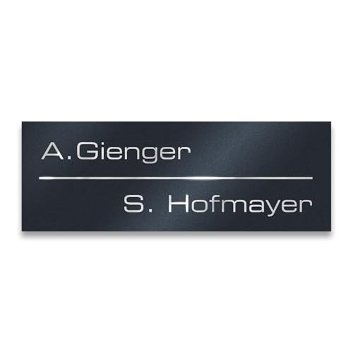 Metzler Edelstahl Briefkastenschild in Anthrazit RAL 7016 - wählbare Befestigung - Pulverbeschichtet RAL7016 matt - Türschild inkl. Lasergravur - Größe: 8,5 x 3 cm Metzler Edelstahl Briefkastenschild in Anthrazit RAL 7016 - wählbare Befestigung - Pulverbeschichtet RAL7016 matt - Türschild inkl. Lasergravur - Größe: 8,5 x 3 cm von Metzler