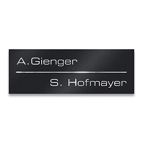 Metzler® Briefkastenschild aus Edelstahl 85 x 30 mm Schwarz matt RAL 9005, witterungsbeständige Lasergravur, personalisiert, rostfrei V2A, selbstklebend oder mit Bohrungen, langlebiges, modernes Namen Metzler® Briefkastenschild aus Edelstahl 85 x 30 mm Schwarz matt RAL 9005, witterungsbeständige Lasergravur, personalisiert, rostfrei V2A, selbstklebend oder mit Bohrungen, langlebiges, modernes Namen von Metzler