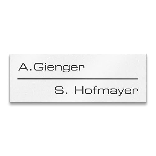 Metzler Briefkastenschild aus Edelstahl in Weiß - wählbare Befestigung - Pulverbeschichtet RAL9016 matt - Türschild oder Namensschild inkl. Lasergravur - Größe: 8,5 x 3 cm Metzler Briefkastenschild aus Edelstahl in Weiß - wählbare Befestigung - Pulverbeschichtet RAL9016 matt - Türschild oder Namensschild inkl. Lasergravur - Größe: 8,5 x 3 cm von Metzler