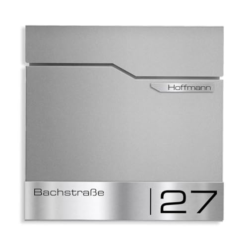 Metzler Design Briefkasten Thobe - inkl. V2A Edelstahl-Namensschild - Wandbriefkasten in Graualuminium RAL 9007 - Postkasten inkl. Zeitungsfach - Größe: 37 x 37 x 10,5 cm Metzler Design Briefkasten Thobe - inkl. V2A Edelstahl-Namensschild - Wandbriefkasten in Graualuminium RAL 9007 - Postkasten inkl. Zeitungsfach - Größe: 37 x 37 x 10,5 cm von Metzler