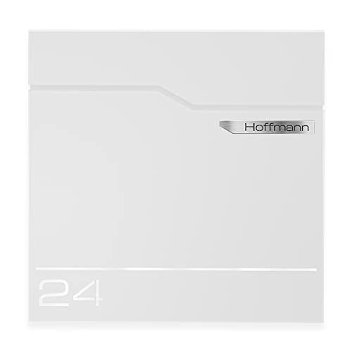 Metzler Edelstahl Briefkastenschild - V2A Edelstahl-Leiste für Hoffmann Briefkästen - Selbstklebende Ruckseite - Individuelle Beschriftung von Metzler