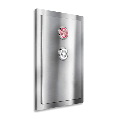 Metzler Edelstahl Türklingel - LED-Klingeltaster und Lichtschalter - wasserdichter Edelstahl-Taster - Massive Klingelplatte aus V2A Edelstahl - Größe: 11 x 16 cm von Metzler