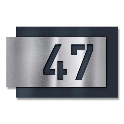 Metzler GmbH Metzler 3D Hausnummer in Anthrazit – Individuelles Hausnummernschild aus pulverbeschichtetem V2A Edelstahl, UV- & wetterfest, flexible Montageoptionen – Made in Germany von Metzler