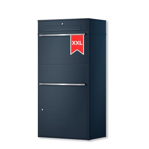 Metzler Paketbox draußen groß XXL, Briefkasten mit Paketfach in Anthrazit RAL7016, Paketbriefkasten, Standbriefkasten, Paketkasten, Personalisiert Edelstahl Namensschild Gravur, rostfrei - Bispo Max 2 Metzler Paketbox draußen groß XXL, Briefkasten mit Paketfach in Anthrazit RAL7016, Paketbriefkasten, Standbriefkasten, Paketkasten, Personalisiert Edelstahl Namensschild Gravur, rostfrei - Bispo Max 2 von Metzler