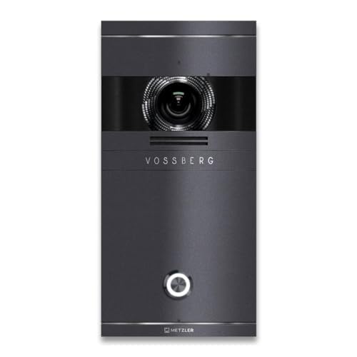 Metzler Video Türsprechanlage 1 Familienhaus | Türklingel mit Kamera FullHD | Opt. 7" Monitor | Smartphone App | Mit Anschluss für Türöffner | Anschluss: 2-Draht IP | Eisenglimmer | VDM10 2.0 Colson von Metzler