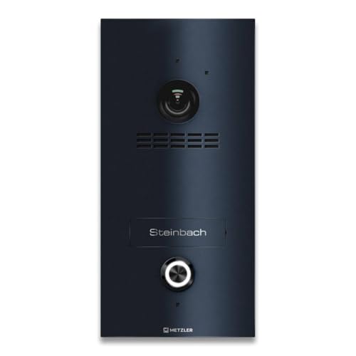Metzler VDM10 2.0 Video Sprechanlage mit Türöffner (Stromversorgung) - Anschluss 2-Draht IP - Türsprechanlage mit HD-Kamera - 1 Familienhaus Sprechanlage - Smartphone App - in RAL7016 Anthrazit | Kian von Metzler