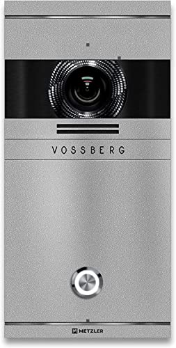 Metzler Video Türsprechanlage 1 Familienhaus | Türklingel mit Kamera FullHD | Opt. 7" Monitor | Smartphone App | Mit Anschluss für Türöffner | Anschluss: 2-Draht IP | Graualuminium | VDM10 2.0 Colson von Metzler