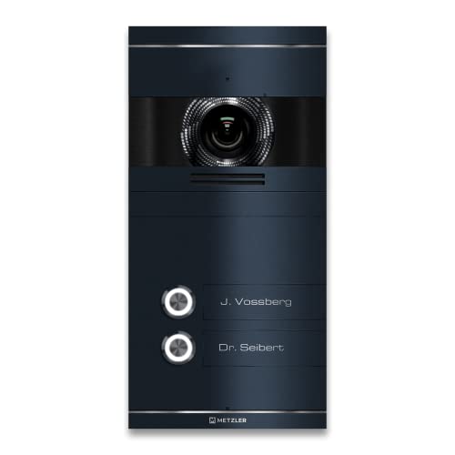 Metzler VDM10 2.0 Video -Türsprechanlage LAN POE - 2 familienhaus Türklingel in RAL7016 Anthrazit mit Türöffner, HD-Kamera, Smartphone App von Metzler