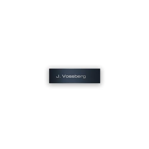 Metzler VDM10 Ersatz Namensschild mit Lasergravur selbstklebend für Versionen mit 2-3 Klingeltastern in Anthrazit RAL 7016 von Metzler