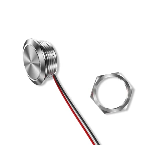 Metzler ultraflacher Edelstahl Drucktaster rostfrei IP67 - Einbau Durchmesser Ø 19 mm - Tastend Metzler ultraflacher Edelstahl Drucktaster rostfrei IP67 - Einbau Durchmesser Ø 19 mm - Tastend von Metzler