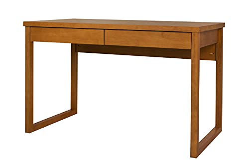 Memomad Schreibtisch Duna 120 cm - Moderner Sekretär mit 2 Schubladen, passt auch als Schminktisch - Computertisch für Arbeitszimmer aus Kiefer Massiv Holz - Farbe Buche C4061366-052 120x57cm von Memomad