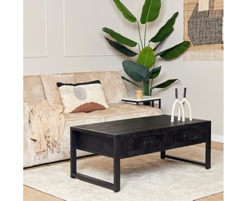 Couchtisch Boaz Schwarz mit 2 Schubladen | 120 cm von Meubelplaats