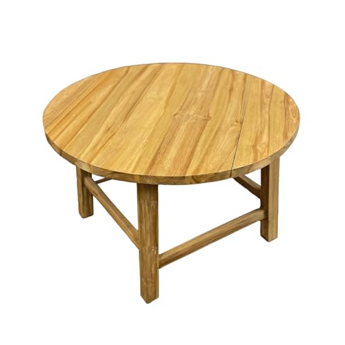 Meubletmoi Couchtisch rund D. 70 cm aus massivem Teakholz – Handarbeit – Sylvia Meubletmoi Couchtisch rund D. 70 cm aus massivem Teakholz – Handarbeit – Sylvia von Meubletmoi