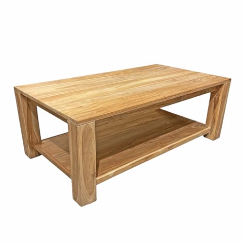 Meubletmoi Rechteckiger Couchtisch L. 110 cm aus massivem Teakholz – Handarbeit – Aphrodite von Meubletmoi