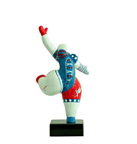 Meubletmoi Statue für Damen, Weiß, Tänzerin, Dekoration, Blau und Rot, Pop Art, modernes Design von Meubletmoi