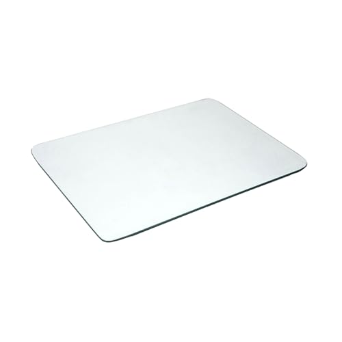 Rechteckige Tischplatte 100 x 80 cm aus transparentem Hartglas mit abgerundeten Ecken, Dicke 1 cm – strapazierfähige Tischplatte für Couchtische und Möbel von Meubletmoi