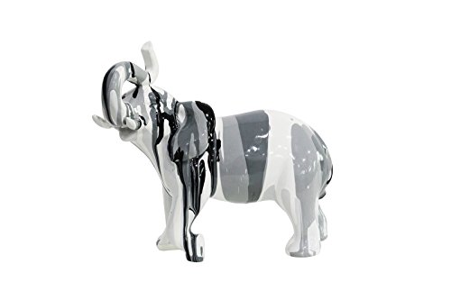 Statue Elefant schwarz weiß Dekoration – Design Moderne Zeitgenössische von Meubletmoi