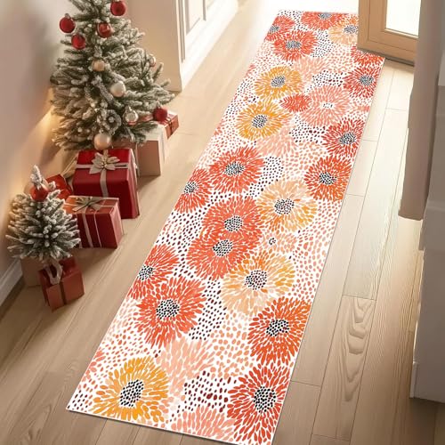 Meugesoi Aquarell Blumen Teppich Läufer 60x120 cm Moderne Kunst Carpet rutschfest Waschbar Bettumrandung Schlafzimmer, Teppichläufer für Küche, Flur, Eingangsbereich Meugesoi Aquarell Blumen Teppich Läufer 60x120 cm Moderne Kunst Carpet rutschfest Waschbar Bettumrandung Schlafzimmer, Teppichläufer für Küche, Flur, Eingangsbereich von Meugesoi