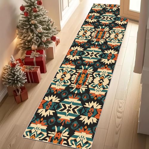 Meugesoi Aztekenmuster Teppich Läufer 60x120 cm Western Navajo Tribal Carpet rutschfest Waschbar Bettumrandung Schlafzimmer, Teppichläufer für Küche, Flur, Eingangsbereich Meugesoi Aztekenmuster Teppich Läufer 60x120 cm Western Navajo Tribal Carpet rutschfest Waschbar Bettumrandung Schlafzimmer, Teppichläufer für Küche, Flur, Eingangsbereich von Meugesoi