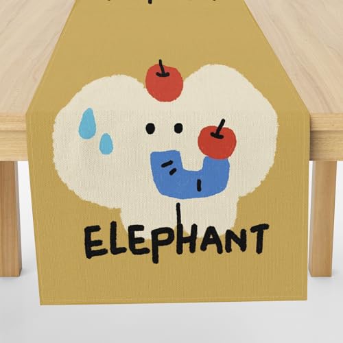 Meugesoi Cartoon Elefant Tischläufer Leinen Niedlich Tierdruck Läufer Tisch Abwaschbar WaschbareRunner 30x180 cm für Küche Table Esstisch Couchtisch Party Tischdecke Dekoration Meugesoi Cartoon Elefant Tischläufer Leinen Niedlich Tierdruck Läufer Tisch Abwaschbar WaschbareRunner 30x180 cm für Küche Table Esstisch Couchtisch Party Tischdecke Dekoration von Meugesoi
