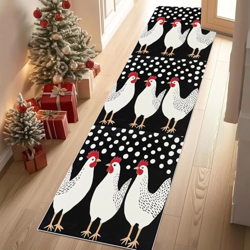 Meugesoi Cartoon Henne Teppich Läufer rutschfest Waschbar 80x300 cm, Bauernhof Tiere Flurteppich Küchenteppich Teppichläufer für Bettvorleger Wohnraum Flur Waschküche Meugesoi Cartoon Henne Teppich Läufer rutschfest Waschbar 80x300 cm, Bauernhof Tiere Flurteppich Küchenteppich Teppichläufer für Bettvorleger Wohnraum Flur Waschküche von Meugesoi